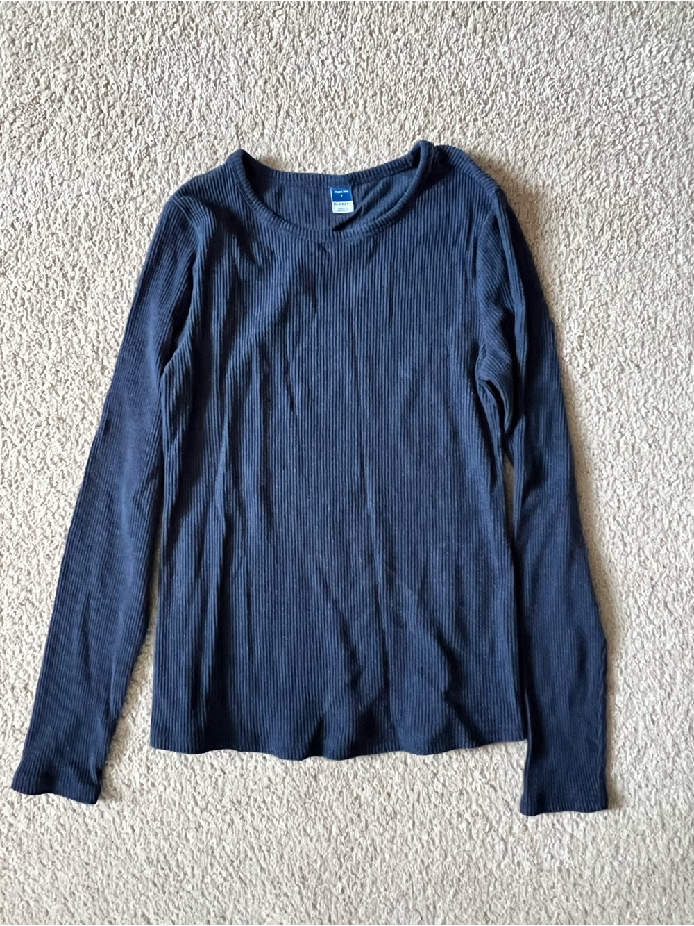 Old Navy Ribbed Long-Sleeve Crew Neck Sweater - Navy